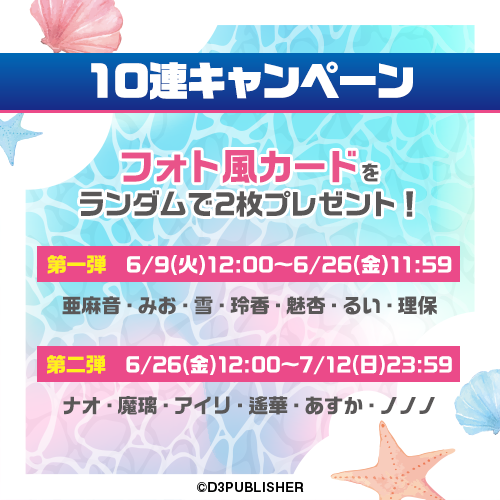 コトブキヤくじ 『ドリームクラブ』シリーズ ～Pure☆summer～【10連セット+おまけ】